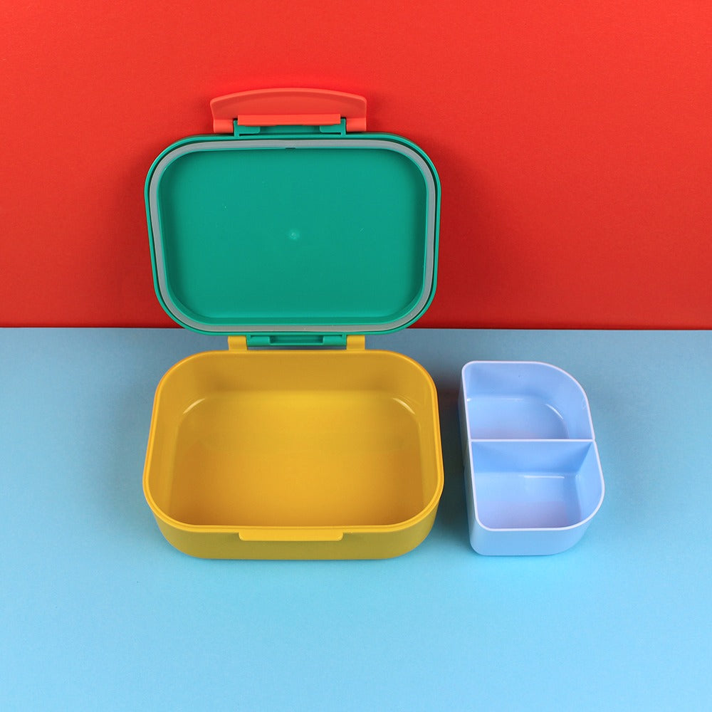 ava&yves - Lunchbox Smiley Grün/Ocker