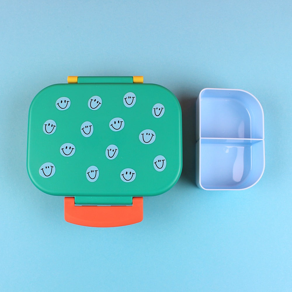 ava&yves - Lunchbox Smiley Grün/Ocker