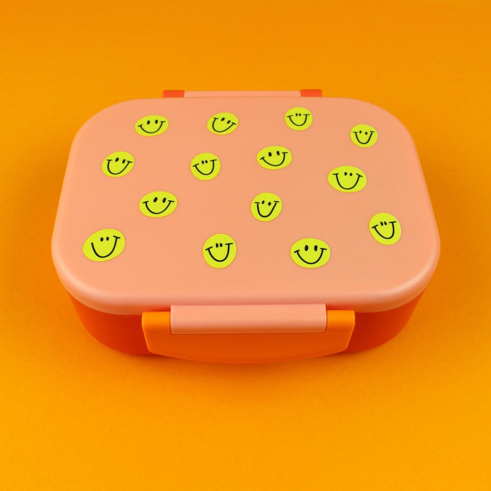 ava&yves - Lunchbox Smiley Rosa/Rot