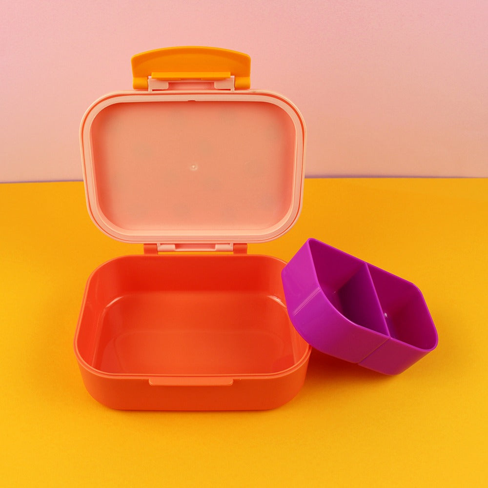 ava&yves - Lunchbox Smiley Rosa/Rot