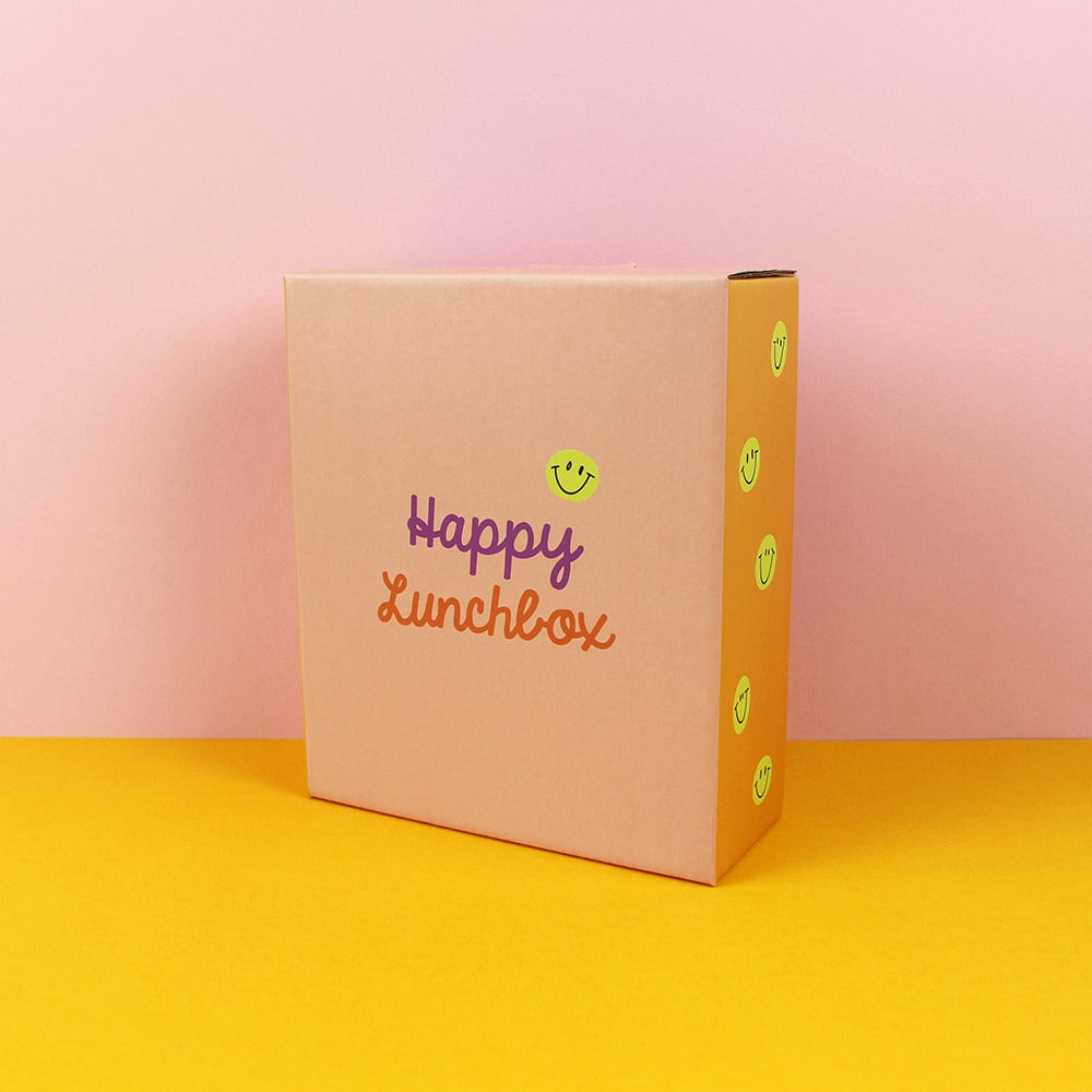 ava&yves - Lunchbox Smiley Rosa/Rot