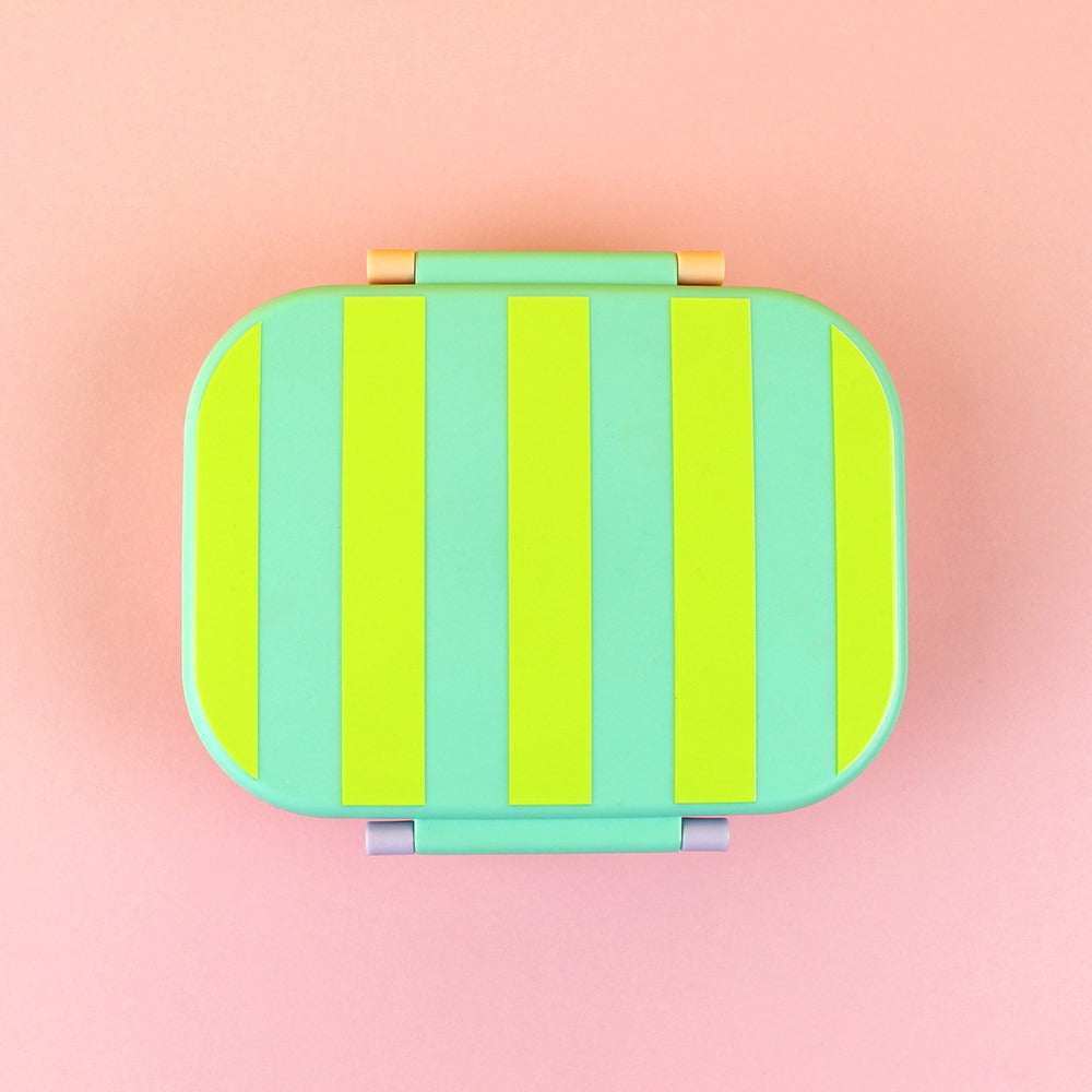 ava&yves - Lunchbox Streifen Mint/Gelb/Apricot