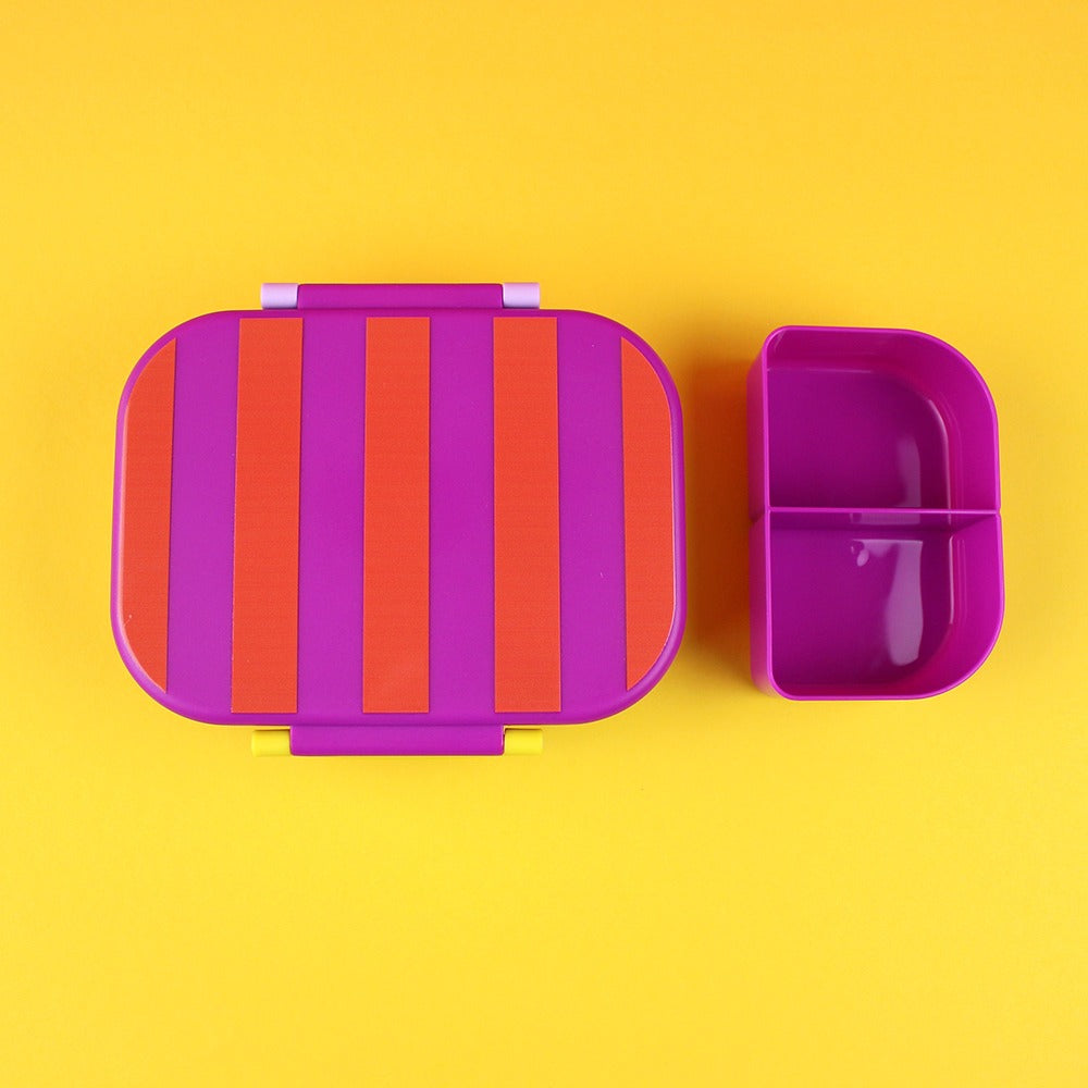 ava&yves - Lunchbox Streifen Violett/Rot
