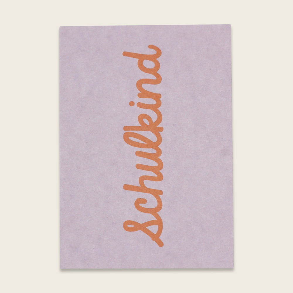 ava&yves - Postkarte Schulkind Flieder/Rosa