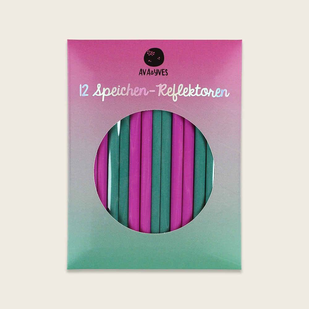 ava&yves - Speichenreflektoren Petrol/Pink