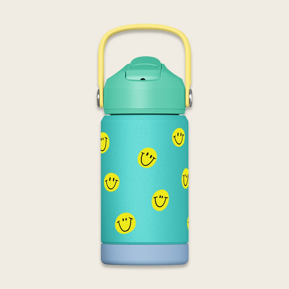 ava&yves - Trinkflasche Smiley Türkis 350ml