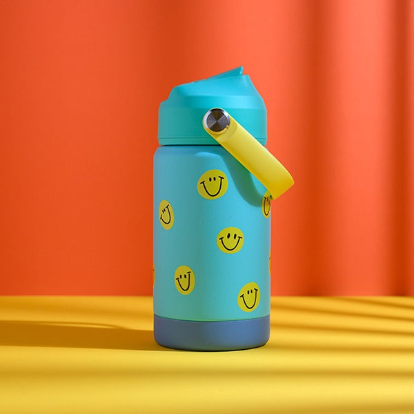 ava&yves - Trinkflasche Smiley Türkis 350ml