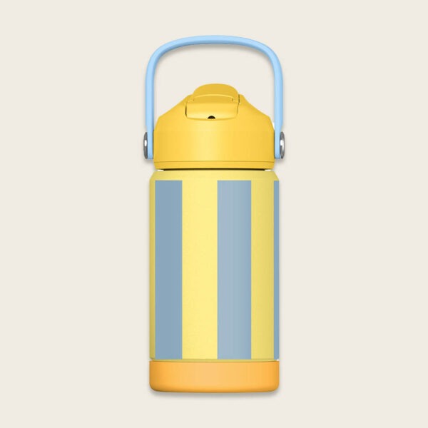 ava&yves - Trinkflasche Streifen Hellblau/Gold 350ml