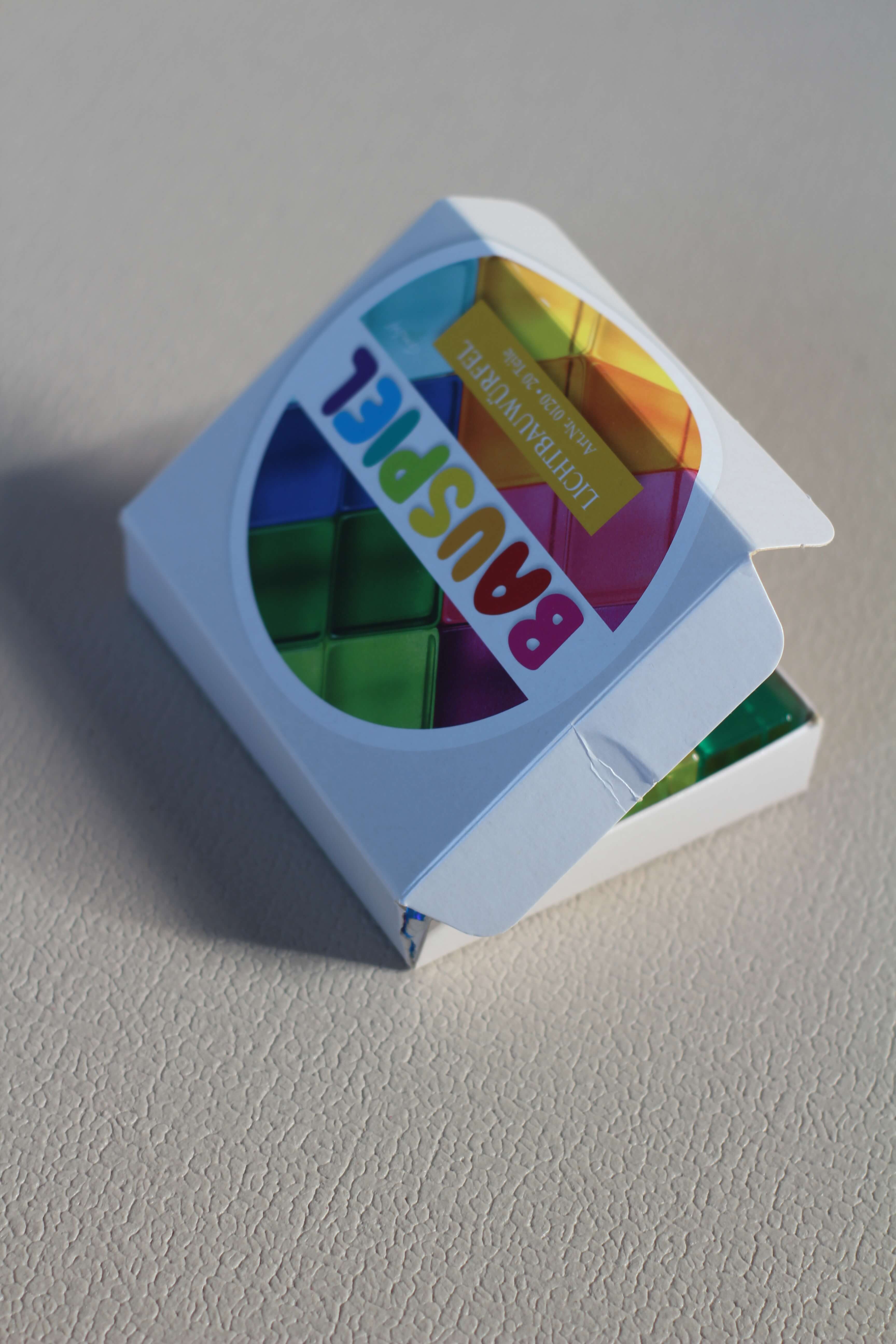 Bauspiel - Lichtbauwürfel 20 Stück in 10 Farben