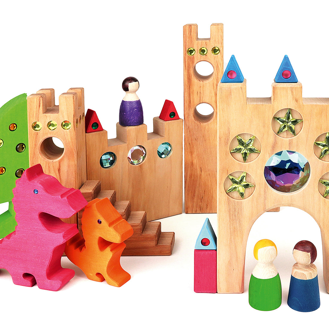 Bauspiel - Märchenschloß groß 16 Teile