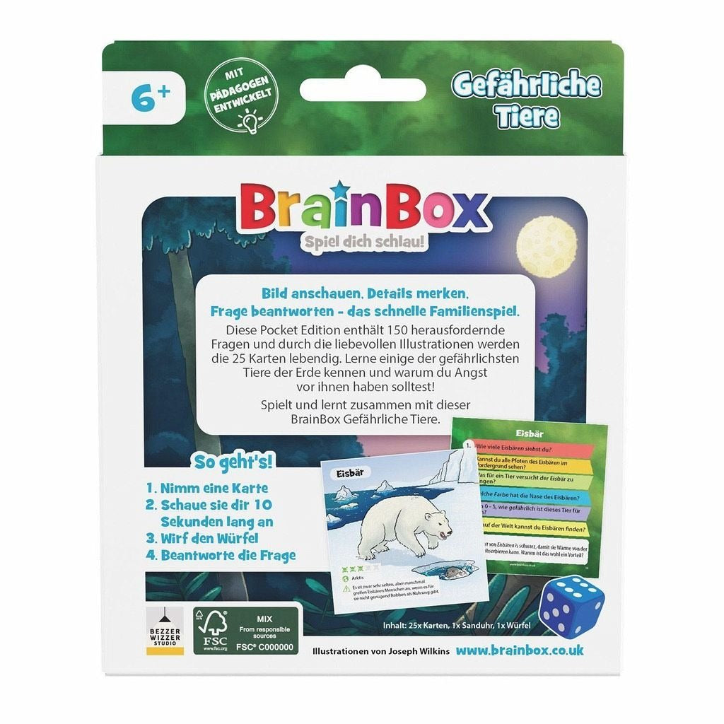 BrainBox - Lernspiel: Pocket Gefährliche Tiere