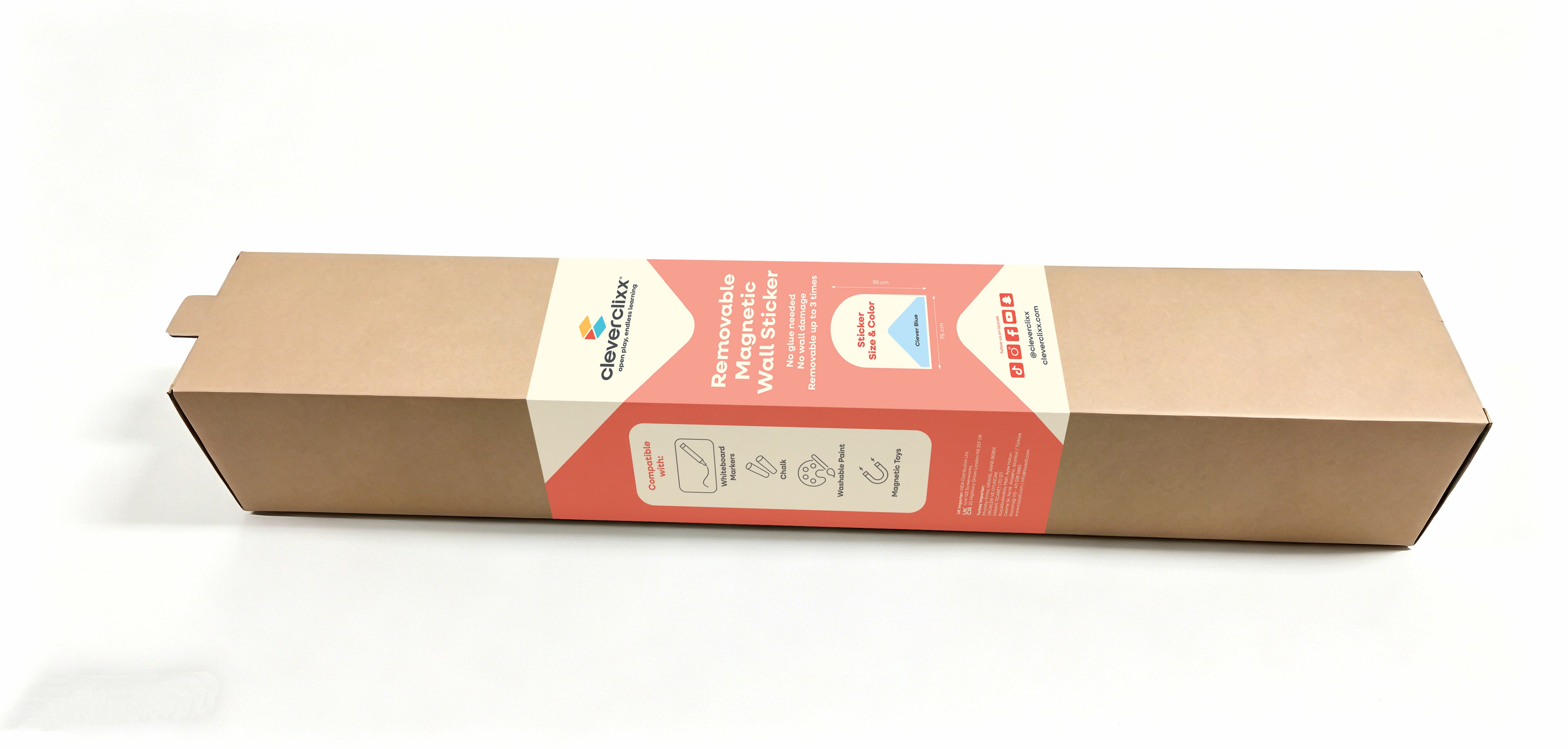 CleverClixx - Magnetischer Wandsticker Clever Blue