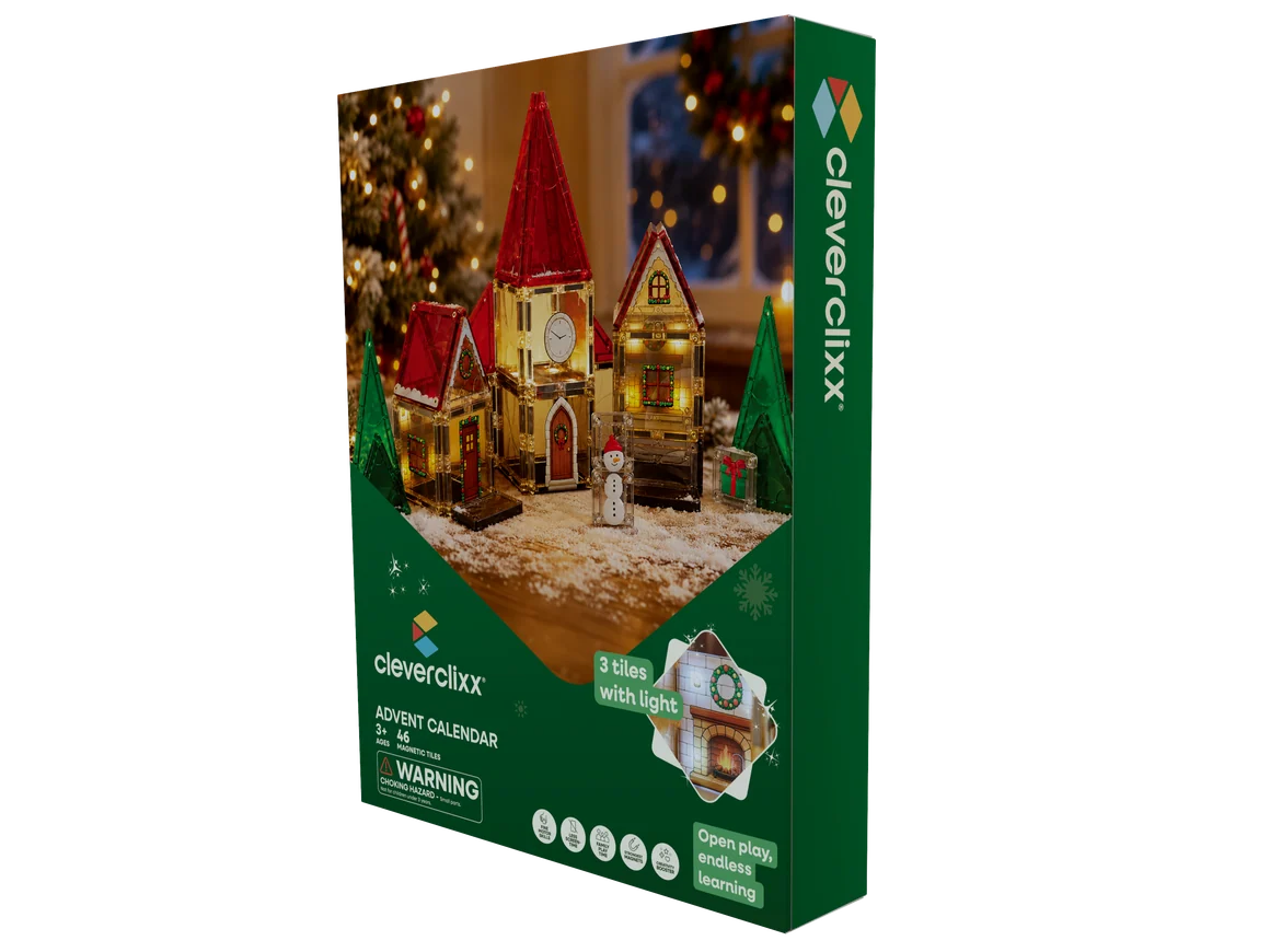 CleverClixx - Adventskalender Magnetbausteine Weihnachtsstadt