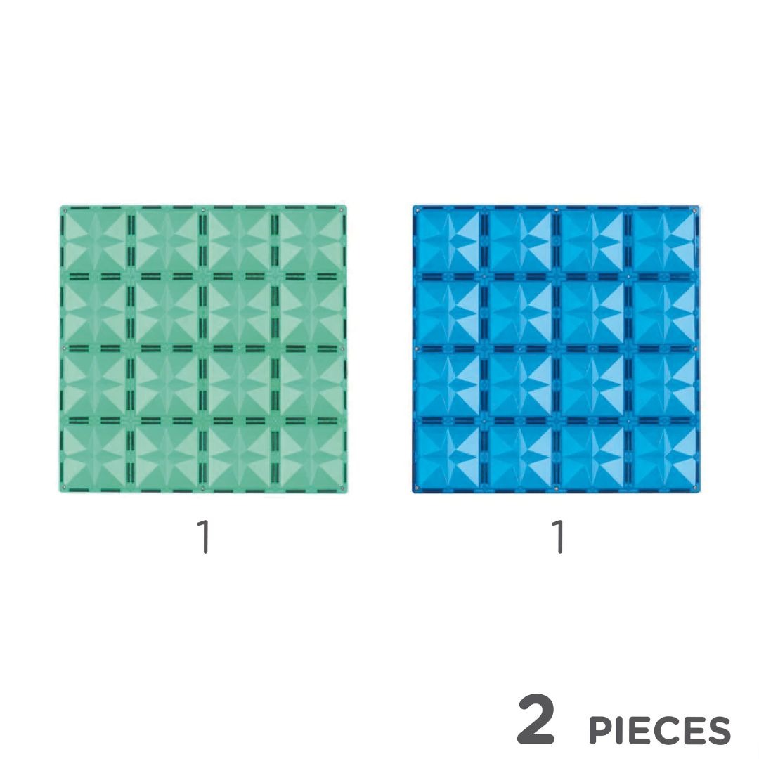 CleverClixx - Magnetbausteine Big Plates Blue Green