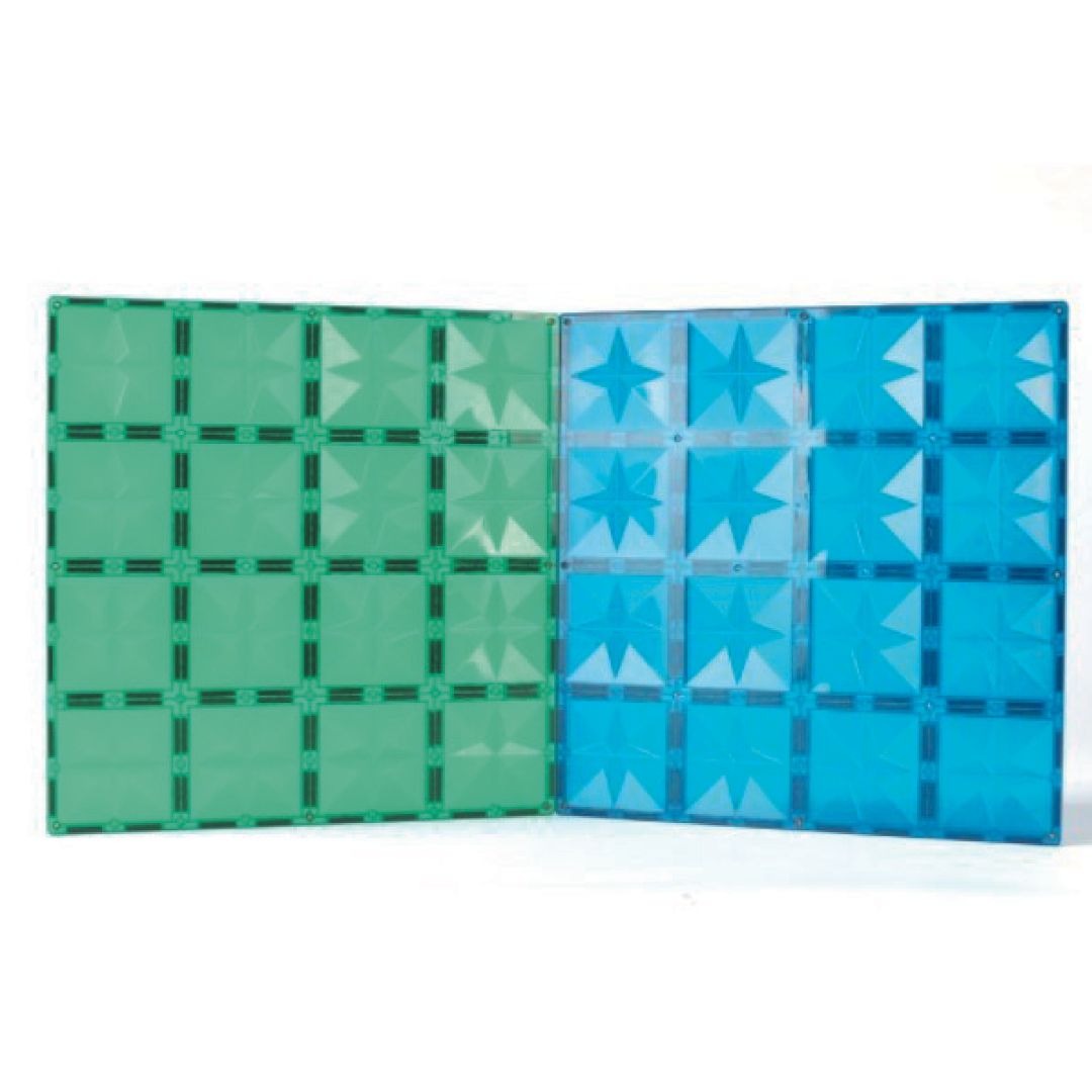 CleverClixx - Magnetbausteine Big Plates Blue Green