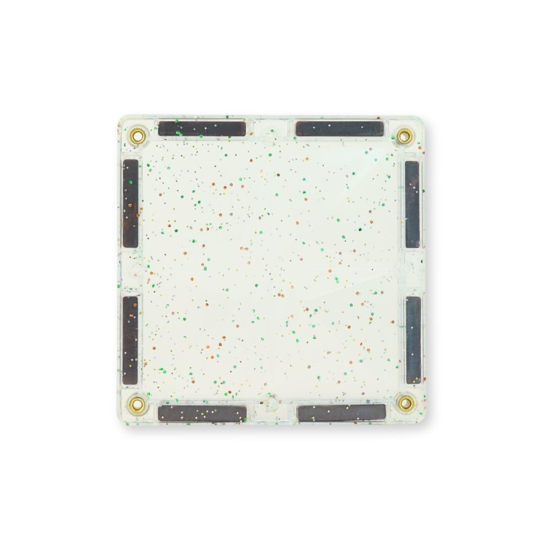 CleverClixx - Magnetbausteine Glitter Tiles Transparent/Pink
