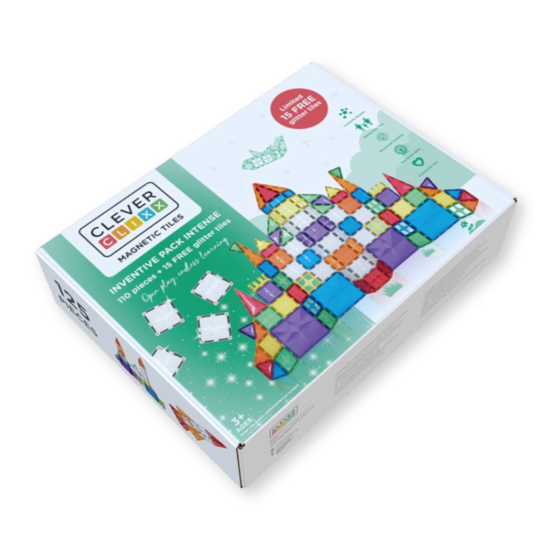 CleverClixx - Magnetbausteine Inventive Pack Intense 110-tlg. + 15 GRATIS