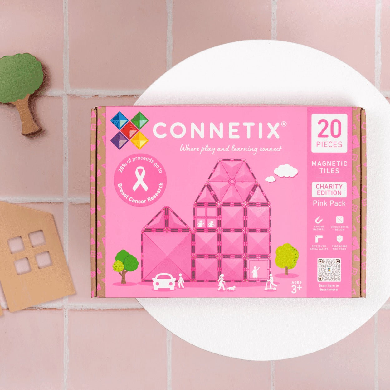 connetix - Magnetbausteine Charity Pack 20-tlg. Pink