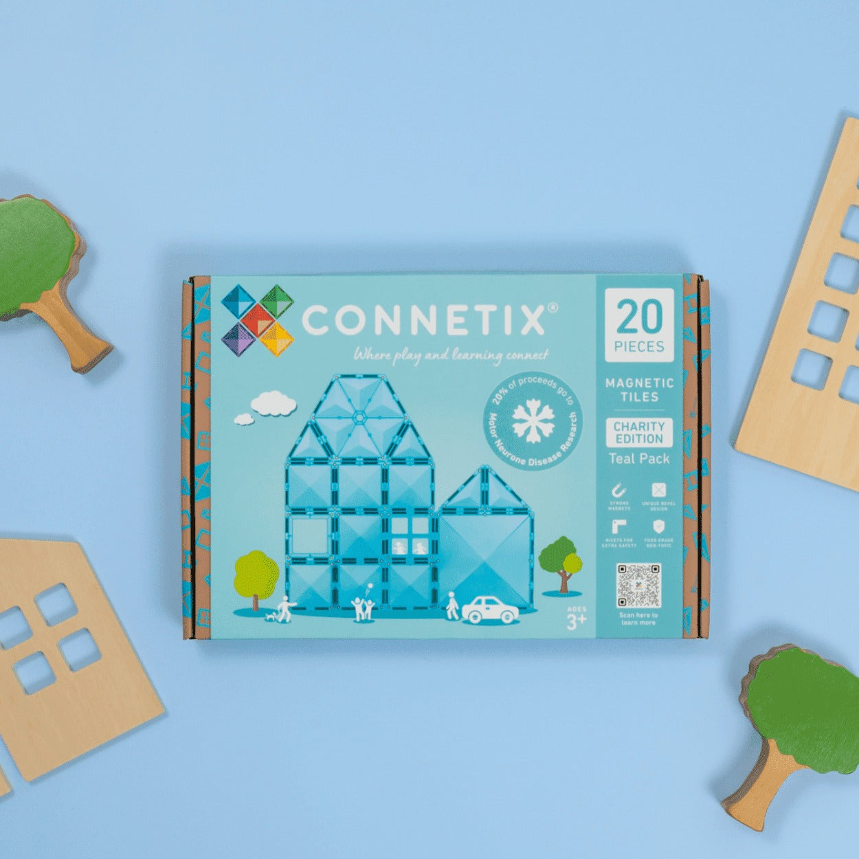 connetix - Magnetbausteine Charity Pack 20-tlg. Türkis