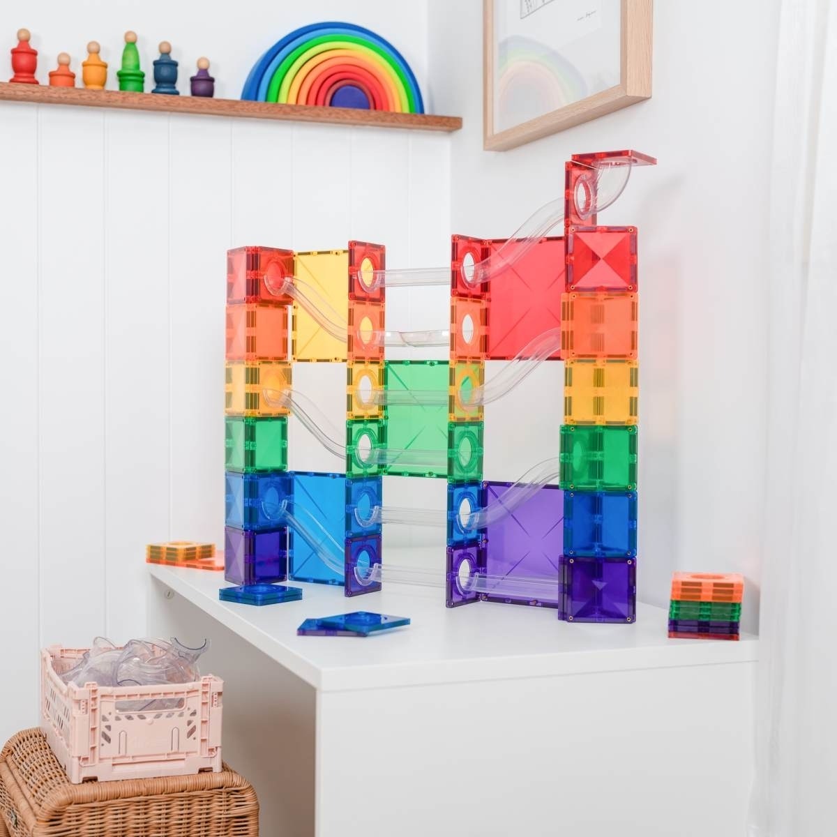 connetix - Magnetbausteine Rainbow Super Ball Run 134-tlg.