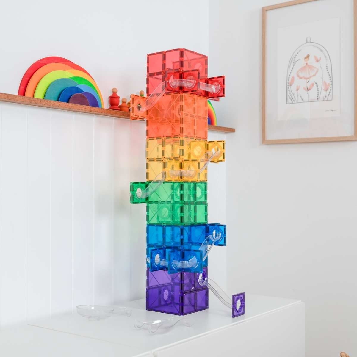 connetix - Magnetbausteine Rainbow Super Ball Run 134-tlg.