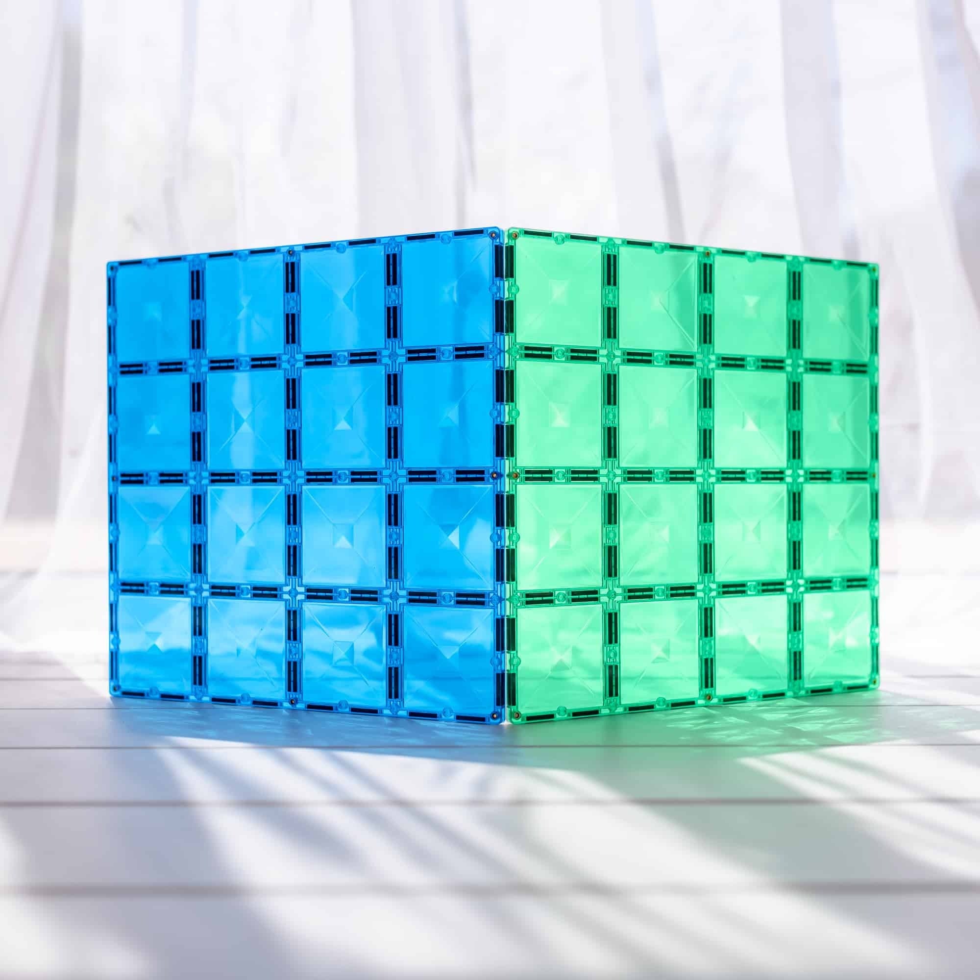 connetix - Magnetbausteine Base Plate Blue & Green 2-tlg.