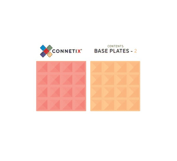 connetix - Magnetbausteine Base Plate Lemon & Peach 2-tlg.