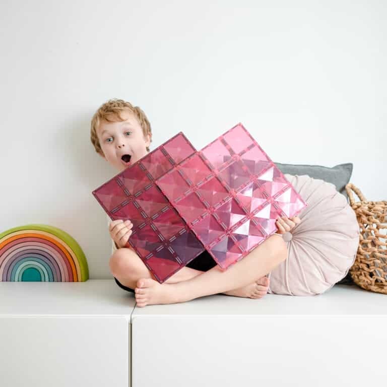 connetix - Magnetbausteine Base Plate Pink & Berry 2-tlg.