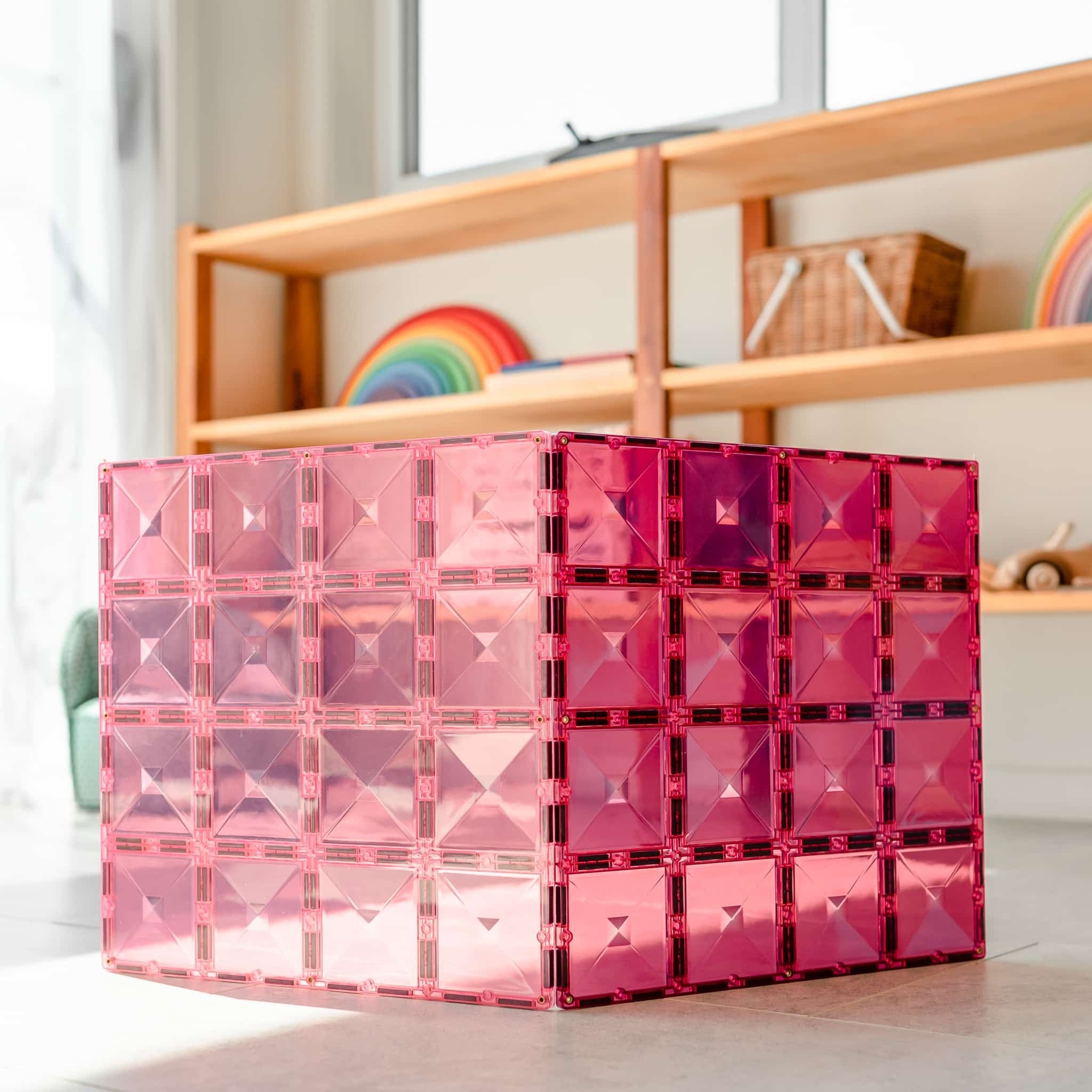 connetix - Magnetbausteine Base Plate Pink & Berry 2-tlg.