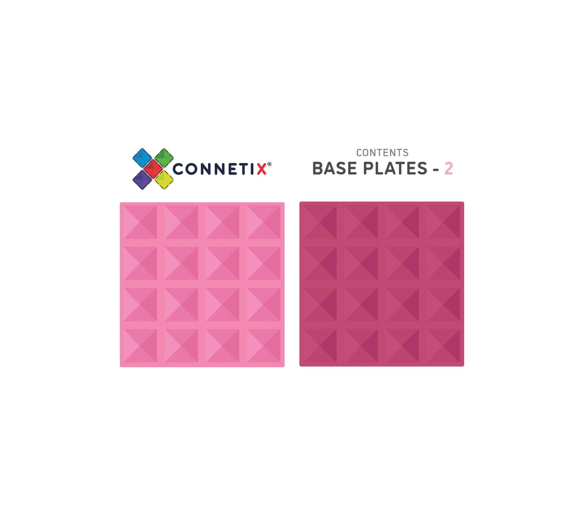 connetix - Magnetbausteine Base Plate Pink & Berry 2-tlg.