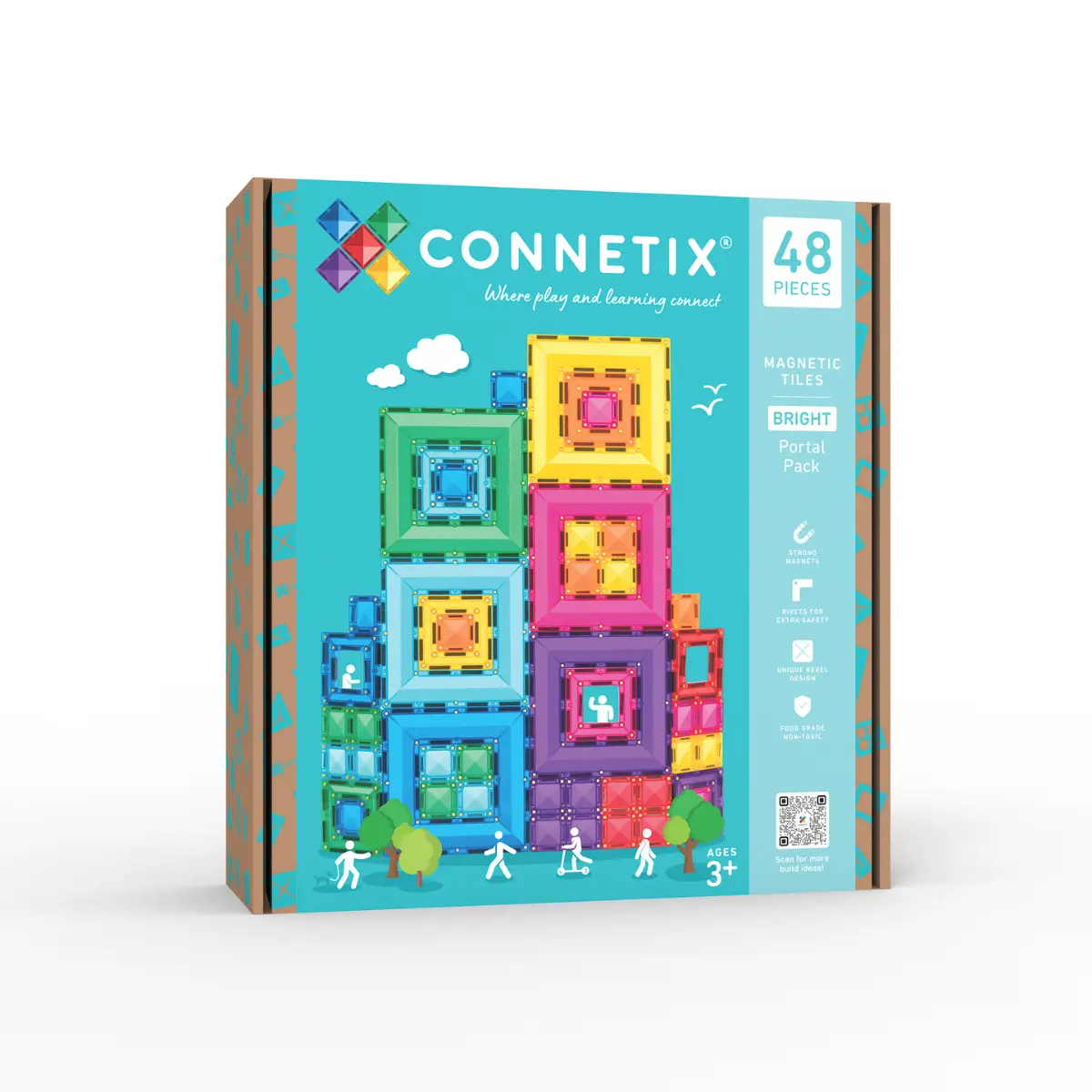 connetix - Magnetbausteine Bright Portal Pack 48-tlg.
