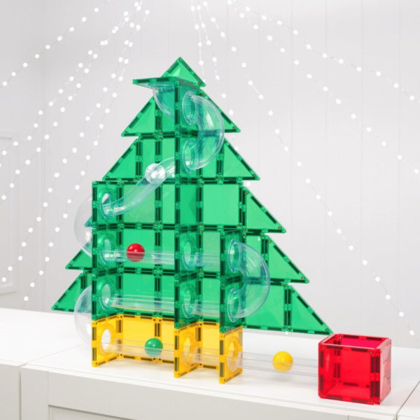 connetix - Magnetbausteine Christmas Tree Ball Run 71-tlg.