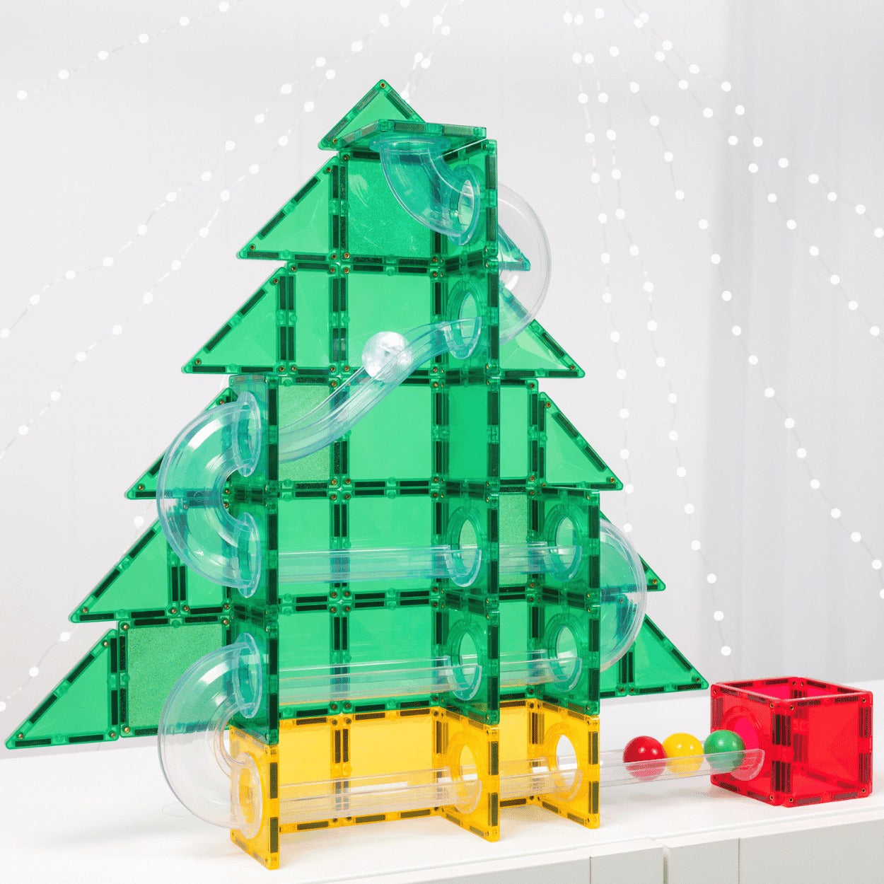 connetix - Magnetbausteine Christmas Tree Ball Run 71-tlg.