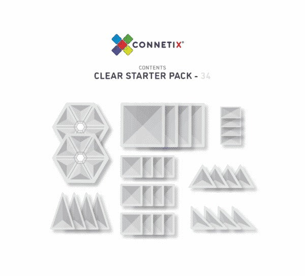 connetix - Magnetbausteine Clear Pack 34-tlg.