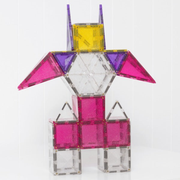 connetix - Magnetbausteine Glitter Unicorn Pack 56-tlg.