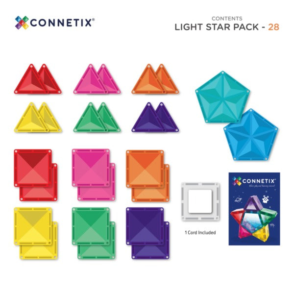 connetix - Magnetbausteine Light Star Pack 28-tlg.