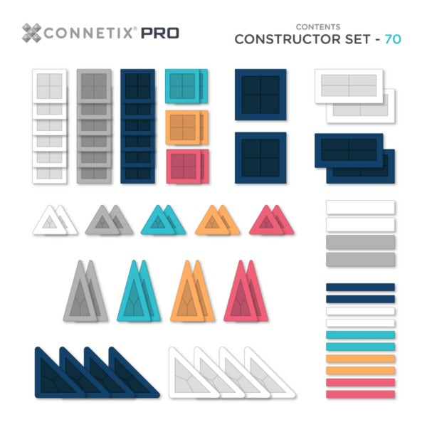 connetix - Magnetbausteine PRO Constructor Set 70-tlg.
