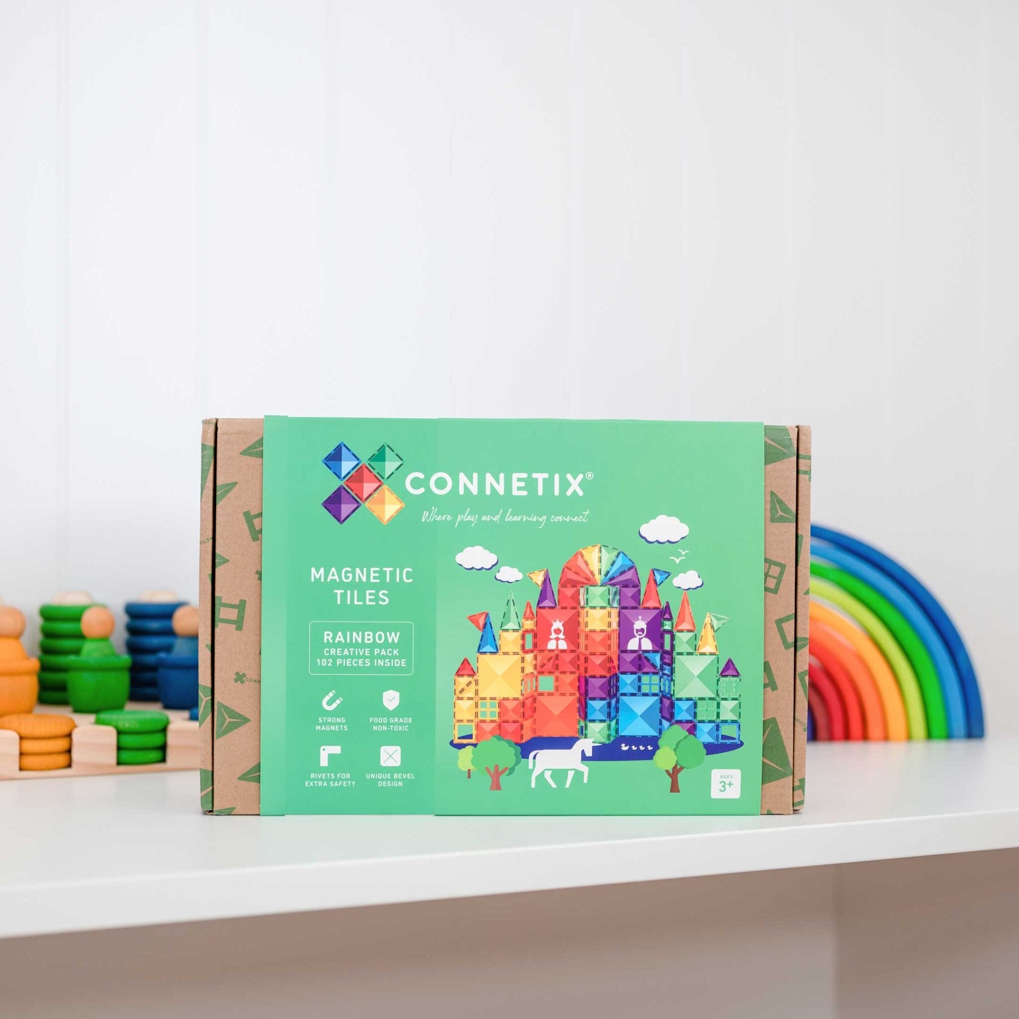 connetix - Magnetbausteine Rainbow Creative Pack 102-tlg.