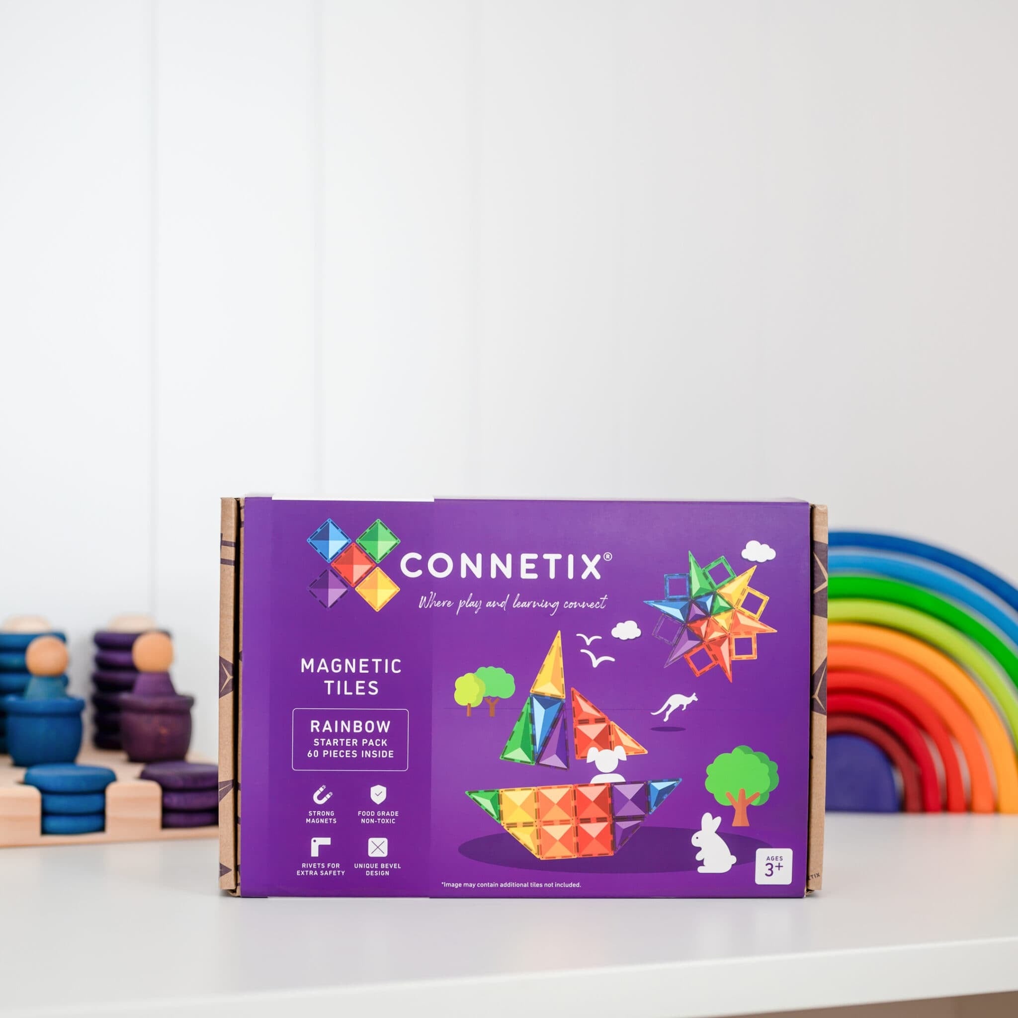 connetix - Magnetbausteine Rainbow Starter Pack 60-tlg.
