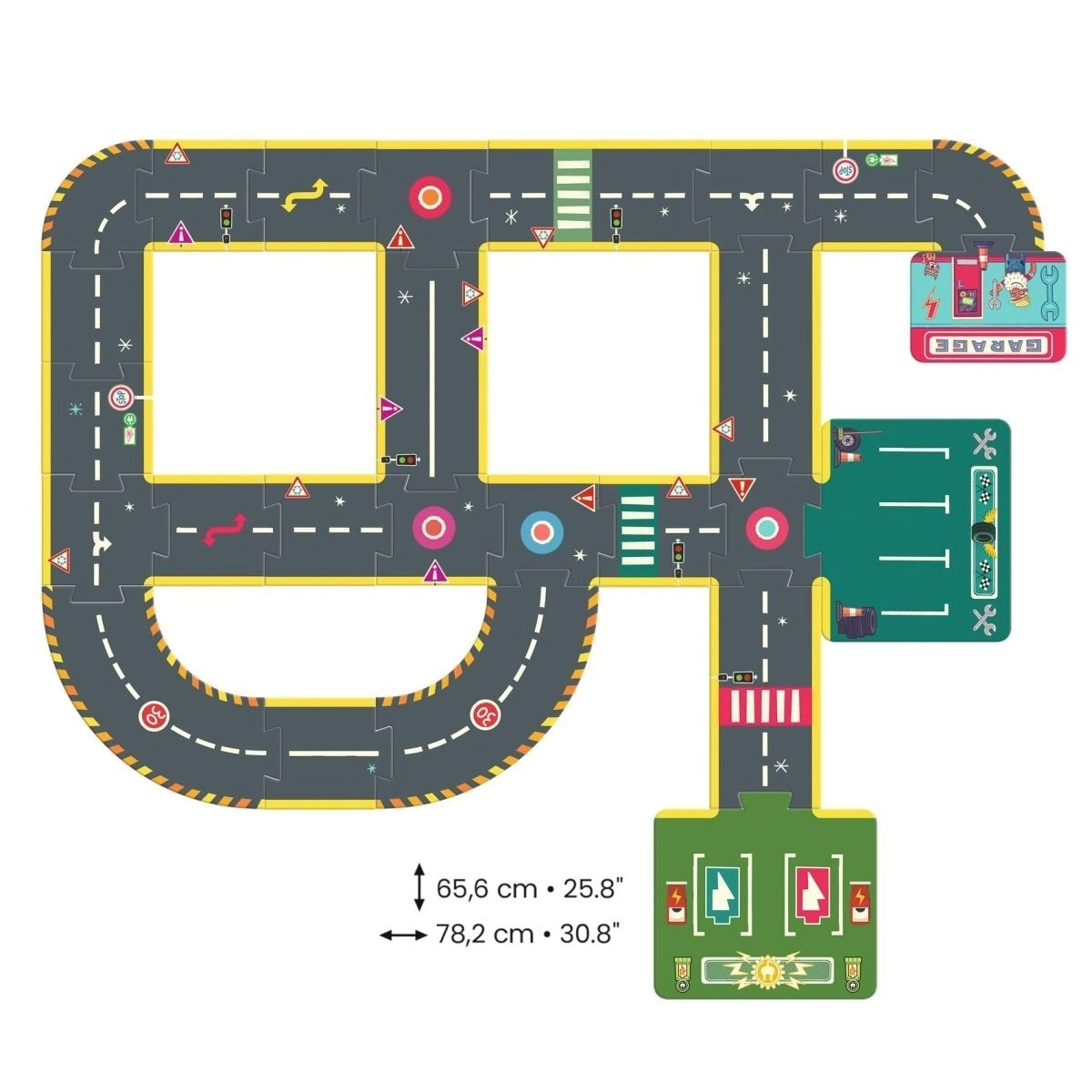 Djeco - Crazy Motors: Bodenpuzzle Straße