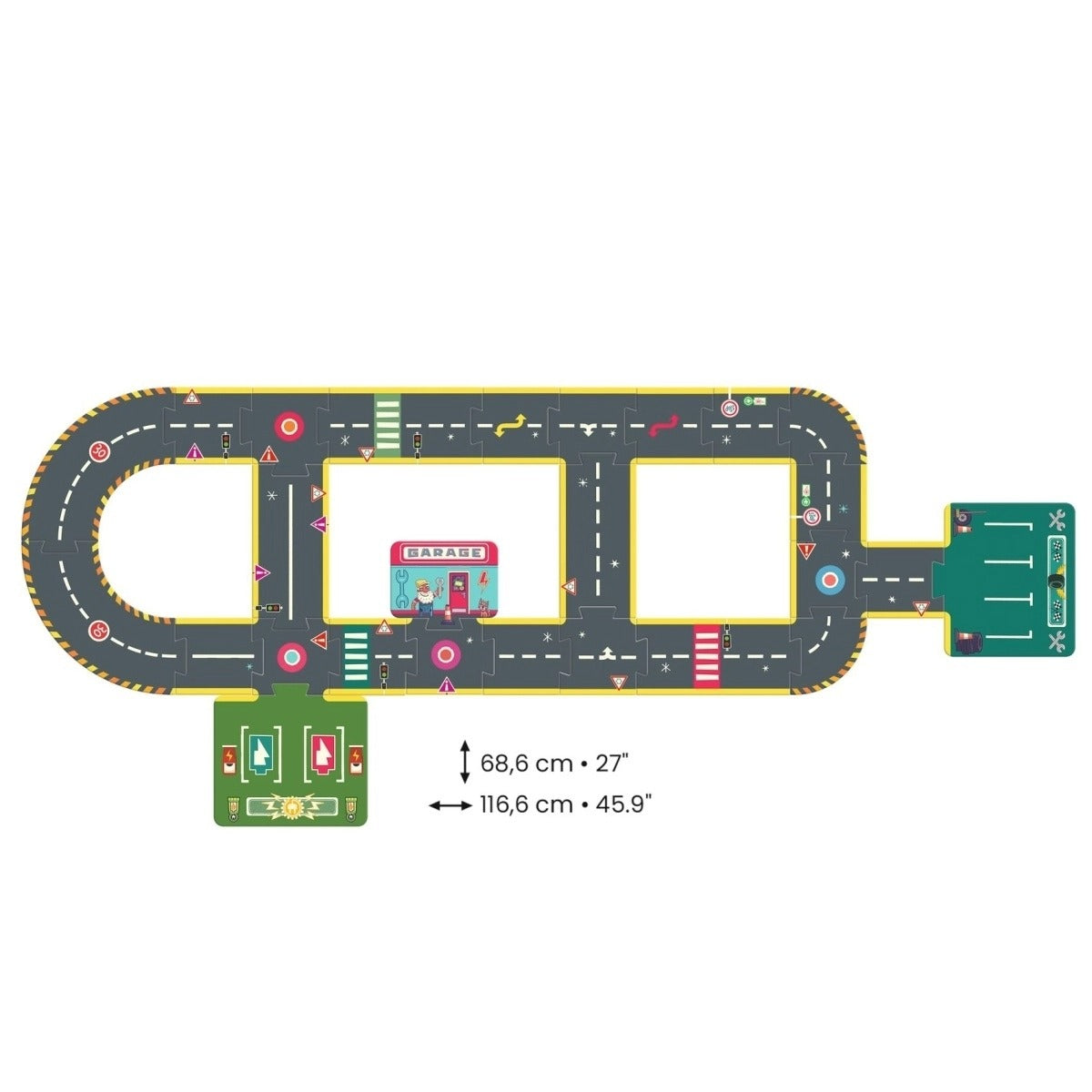 Djeco - Crazy Motors: Bodenpuzzle Straße