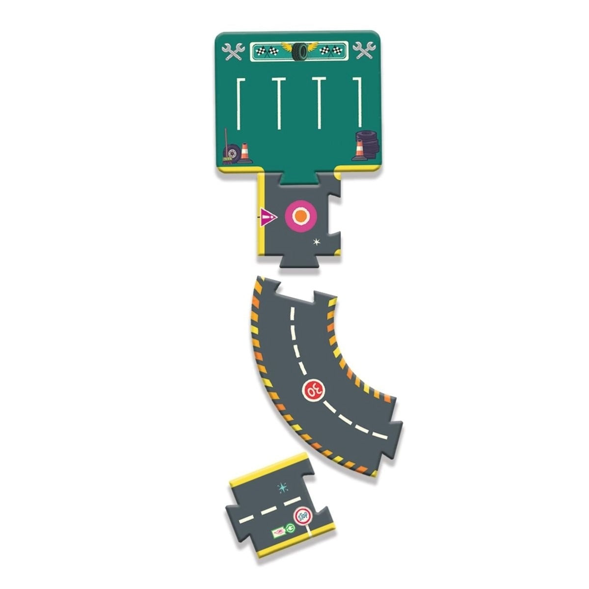 Djeco - Crazy Motors: Bodenpuzzle Straße