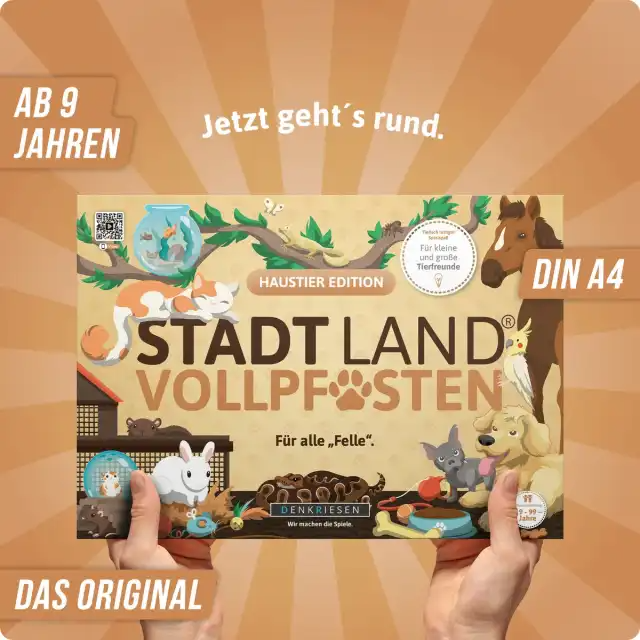 DENKRIESEN - STADT LAND VOLLPFOSTEN Spielblock Haustier-Edition