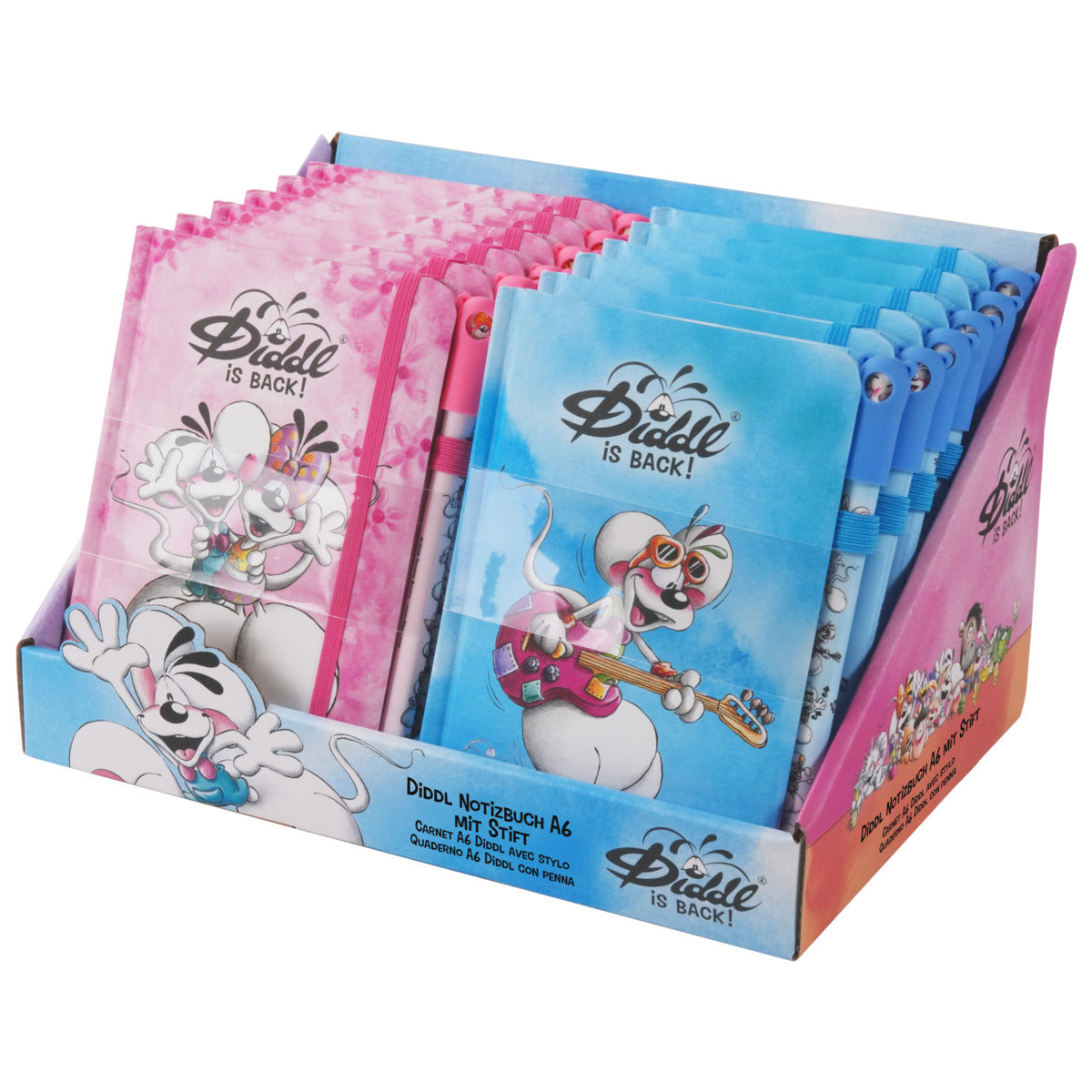 Diddl - Notizbuch Blau mit Twist Stift 