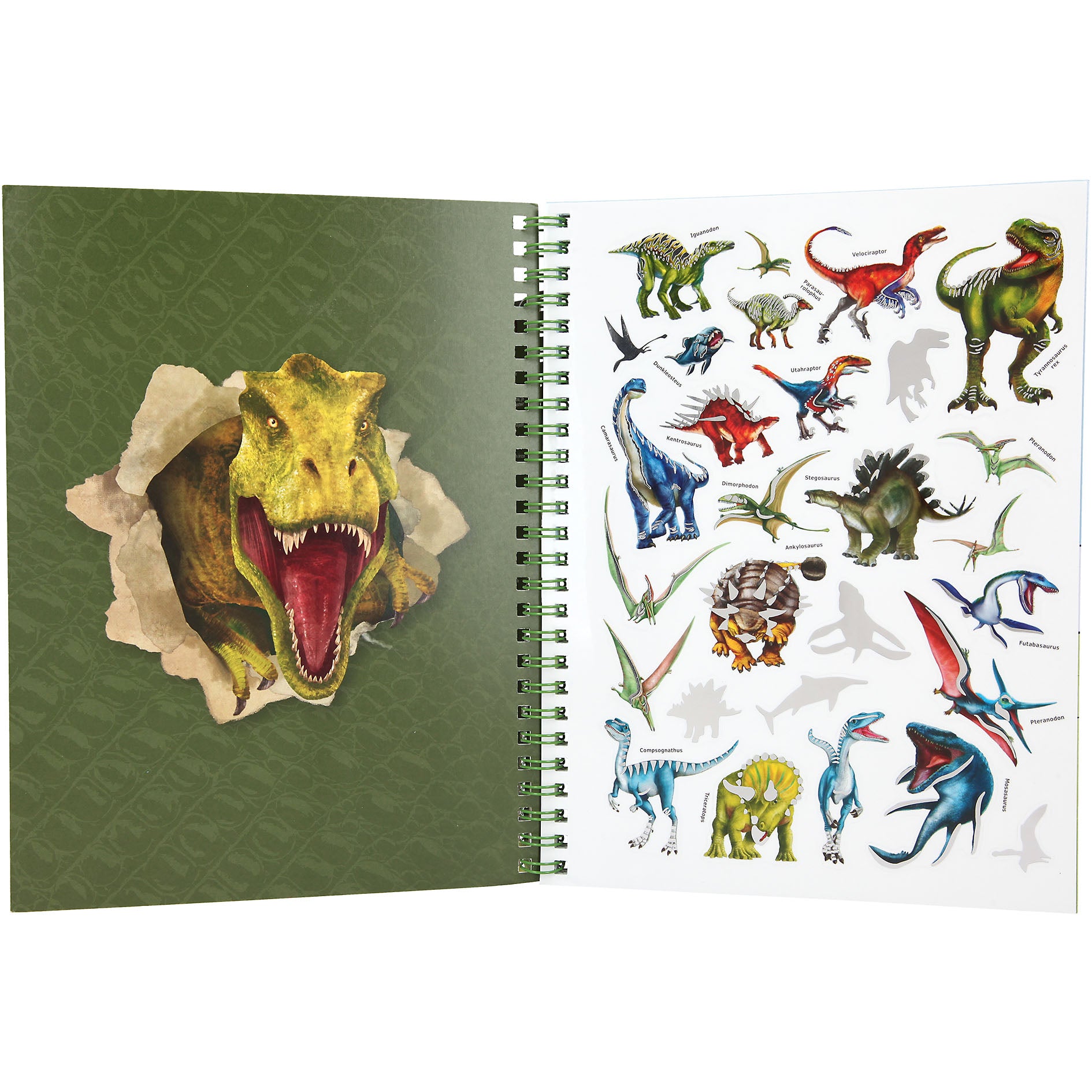 DINO WORLD - Malbuch mit Buntstiften