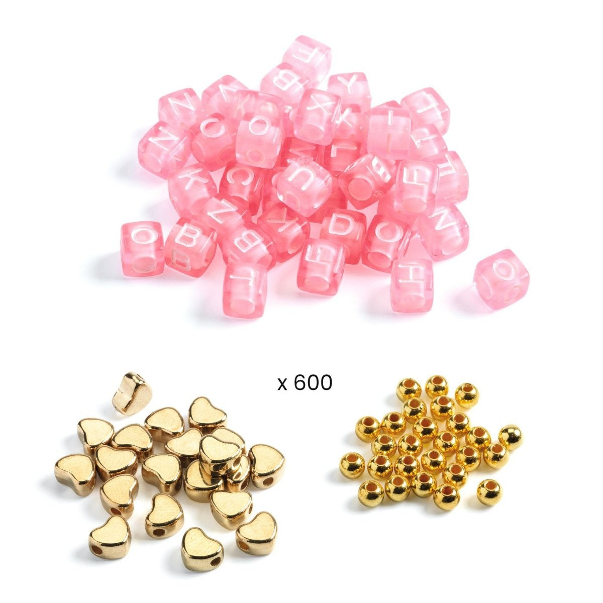 Djeco - Schmuck basteln: Buchstaben Gold