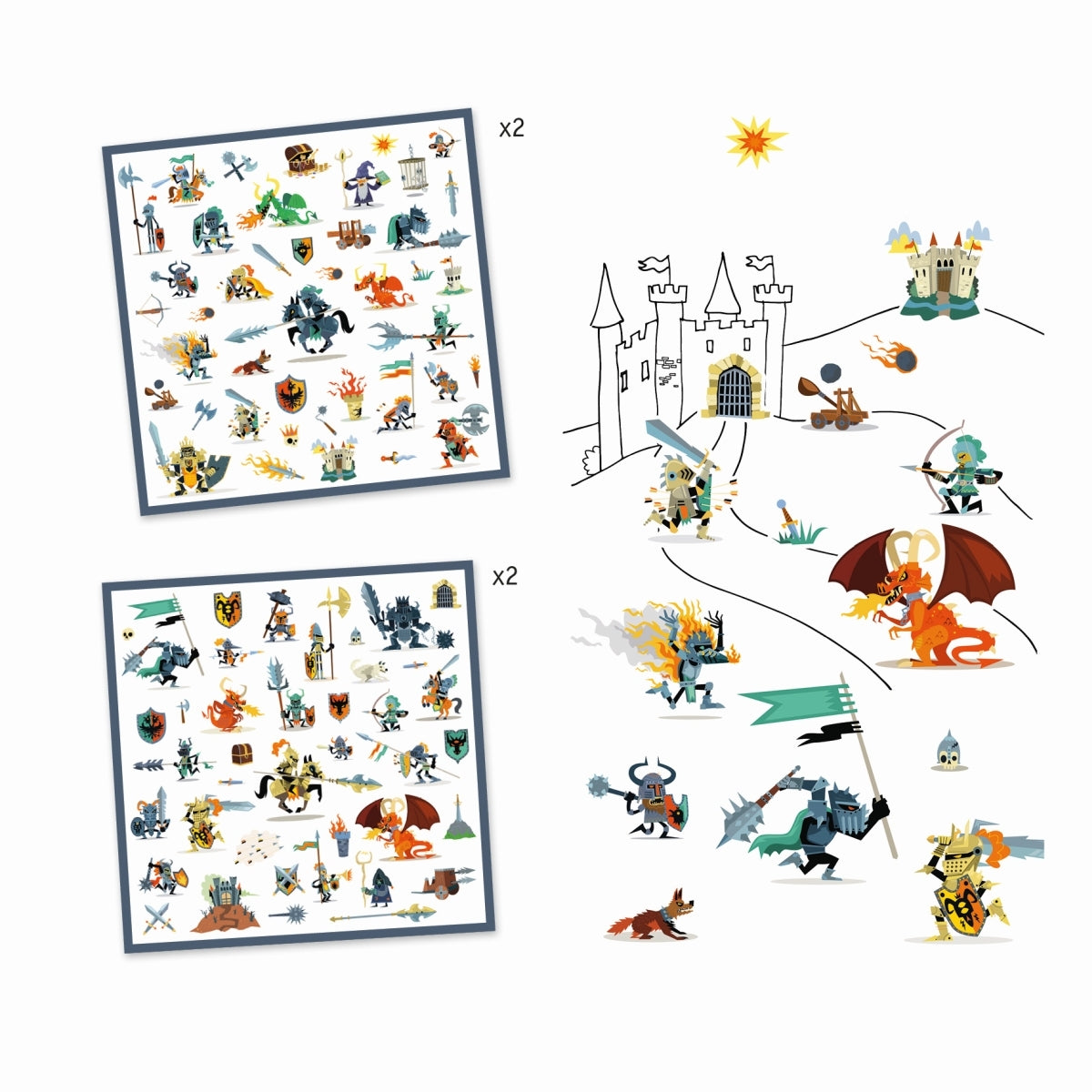 Djeco - Sticker: Ritter