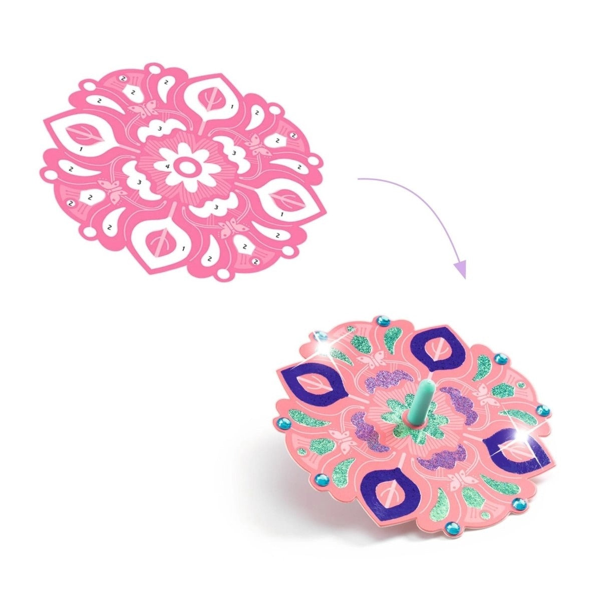 Djeco - DIY: Kreisel Flower Power