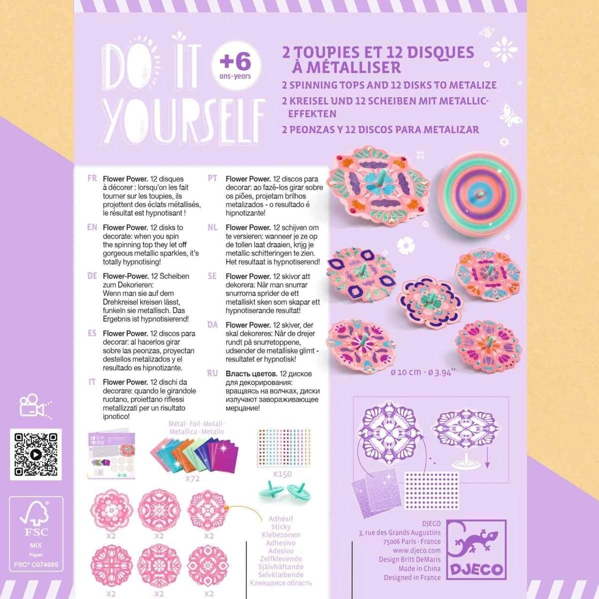 Djeco - DIY: Kreisel Flower Power