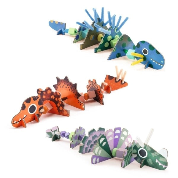 Djeco - Basteln 3-6: Dinos Fädeln 